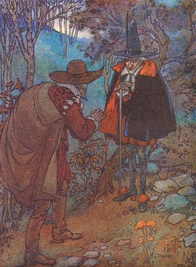 Historia pani Botherby, Pijawka z Folkestone (kolorowa litografia) autorstwa Harry George Theaker