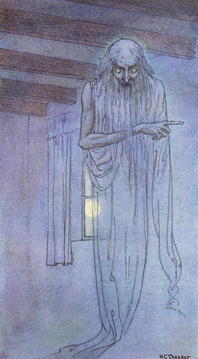 Duch (kolorowa litografia) autorstwa Harry George Theaker