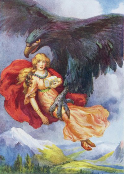 "Thiassi and Iduna", z "The Apples of Iduna", ilustrowane w "Children