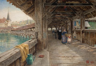 The Chapel Bridge, Lucerna autorstwa Harry Goodwin
