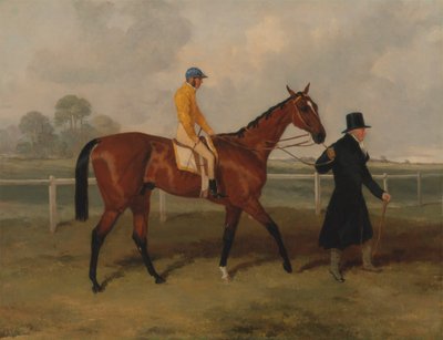 Sir Tatton Sykes prowadzący w koniu „Sir Tatton Sykes” z Williamem Scottem Up autorstwa Harry Hall
