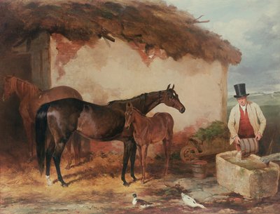 Klacz Być może ze źrebakiem, 1846 autorstwa Harry Hall