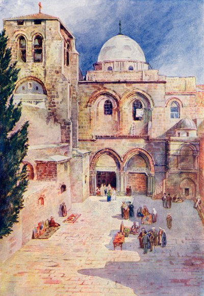 Kościół Grobu Świętego, Jerozolima, Palestyna, ok. 1910 r., z A Book of Modern Palestine Richarda Penlake