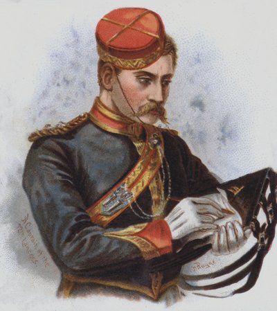 Kapitan 12. Ułanów (chromolitho) autorstwa Harry Payne