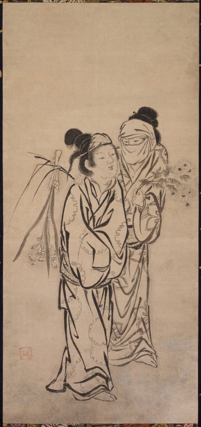 Para, koniec XVI wieku. autorstwa Hasegawa Soen