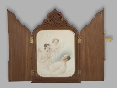 Cesarz Mikołaj I na łożu śmierci, 1855 autorstwa Hau