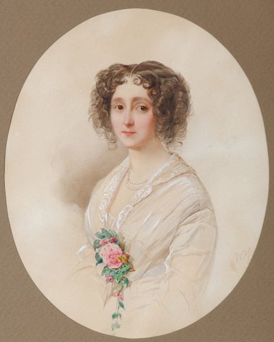 Portret Aleksandry Michajłowej Chelishcheva 1816-1913, 1851 autorstwa Hau
