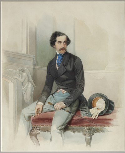 Portret Aleksieja Arkadyjewicza Stołypina Mongo 1816-1858, 1845 autorstwa Hau
