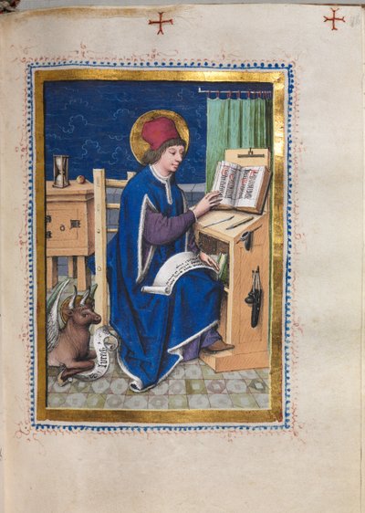 Ewangeliarz z portretami ewangelistów: Św. Łukasz, 1480-1500. autorstwa Hausbuch Master