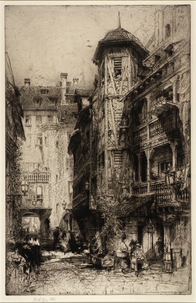 Cour de Corbeau, Strassburg autorstwa Hedley Fitton