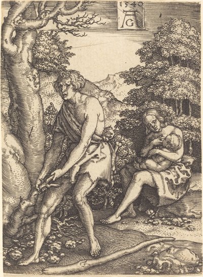 Adam i Ewa w pracy autorstwa Heinrich Aldegrever