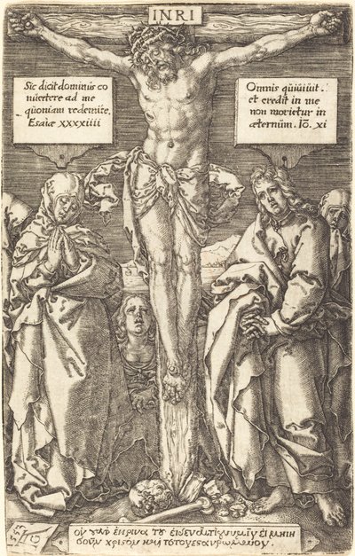 Chrystus na krzyżu, 1553. autorstwa Heinrich Aldegrever