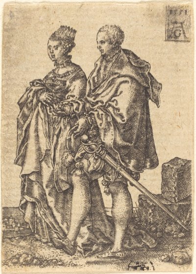 Tańcząca para autorstwa Heinrich Aldegrever