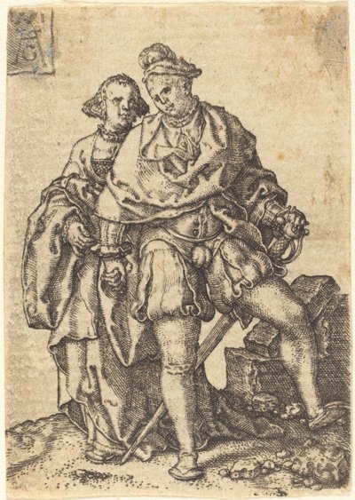 Tańcząca para, 1551. autorstwa Heinrich Aldegrever