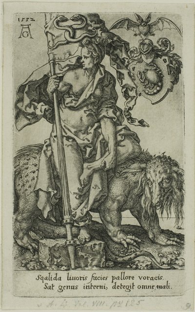 Zazdrość, z wad autorstwa Heinrich Aldegrever