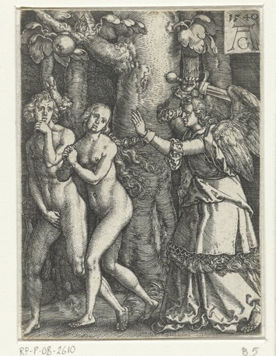 Wypędzenie z raju autorstwa Heinrich Aldegrever