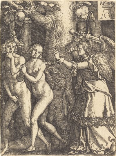 Wygnanie z raju, 1540. autorstwa Heinrich Aldegrever