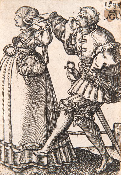 Z cyklu Mali tancerze weselni, 1538. autorstwa Heinrich Aldegrever