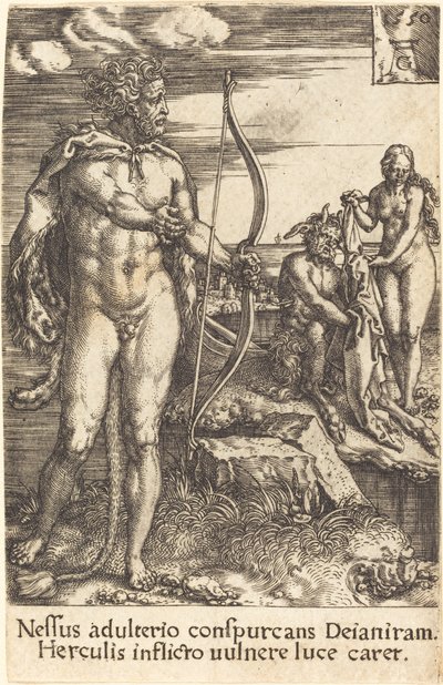 Herkules zabija Nessusa autorstwa Heinrich Aldegrever