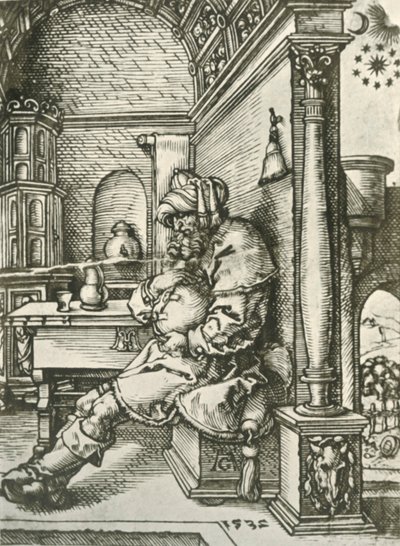 Jakub medytujący nad snami Józefa, 1532, 1908. autorstwa Heinrich Aldegrever