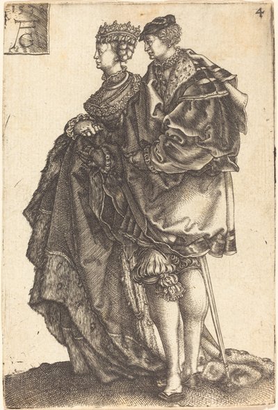 Duże tancerki ślubne, 1538. autorstwa Heinrich Aldegrever