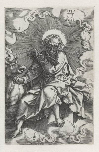 Łukasz Czterech Ewangelistów (tytuł serii) autorstwa Heinrich Aldegrever