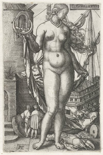 Luna (tytuł na obiekcie) Diana Siedem planet (tytuł serii) autorstwa Heinrich Aldegrever