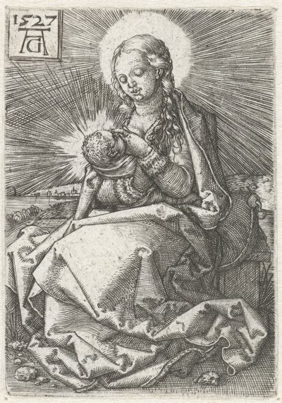 Madonna z dzieckiem przy piersi autorstwa Heinrich Aldegrever