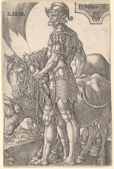 Mars, z Siedmiu planet, 1533. autorstwa Heinrich Aldegrever