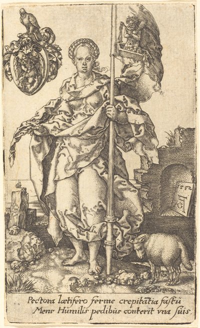 Skromność, 1552. autorstwa Heinrich Aldegrever