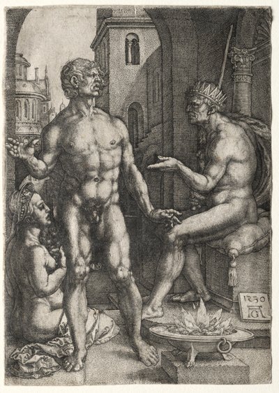 Mucius Saevola, 1530 autorstwa Heinrich Aldegrever
