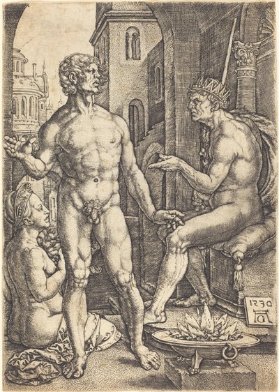 Mucius Scaevola autorstwa Heinrich Aldegrever