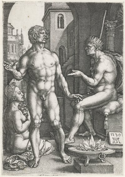 Mucius Scaevola autorstwa Heinrich Aldegrever