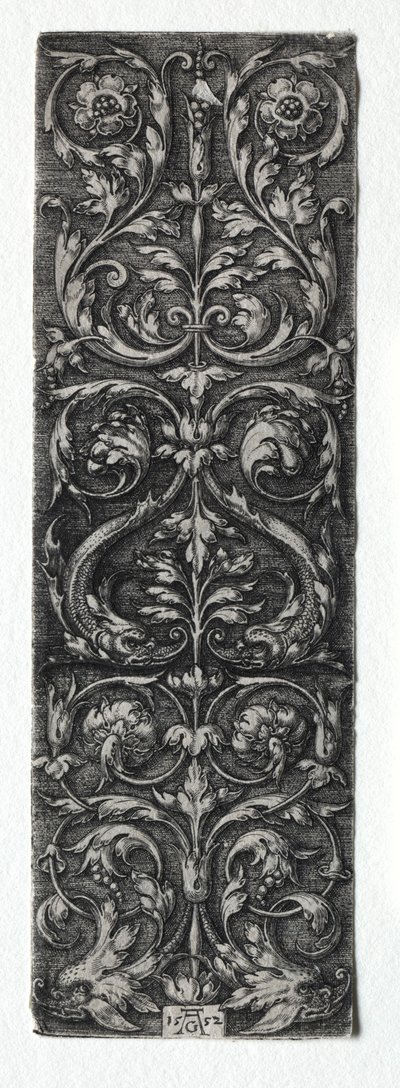 Projekt ornamentu z rybami, 1552. autorstwa Heinrich Aldegrever