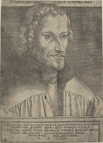 Portret Philippa Melanchtona autorstwa Heinrich Aldegrever