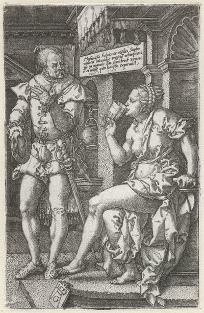 Sophonisba pije truciznę autorstwa Heinrich Aldegrever