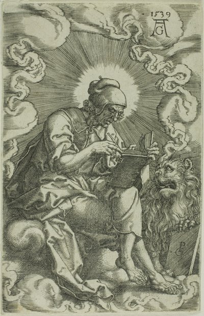 Św. Marek, z Czterech Ewangelistów autorstwa Heinrich Aldegrever