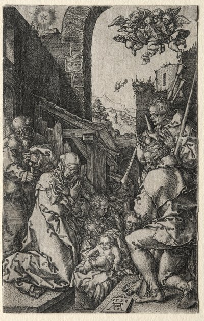 Adoracja pasterzy, 1553. autorstwa Heinrich Aldegrever