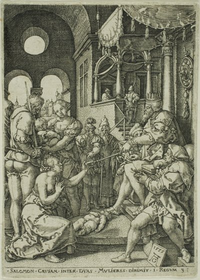 Wyrok Salomona autorstwa Heinrich Aldegrever