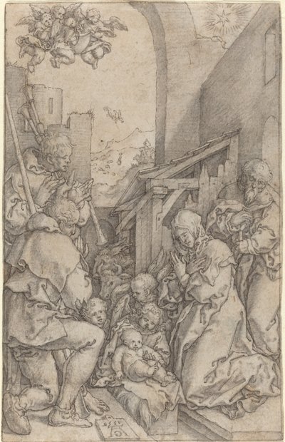 Narodzenia, 1552. autorstwa Heinrich Aldegrever