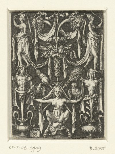 Dekoracja powierzchni z groteskami autorstwa Heinrich Aldegrever