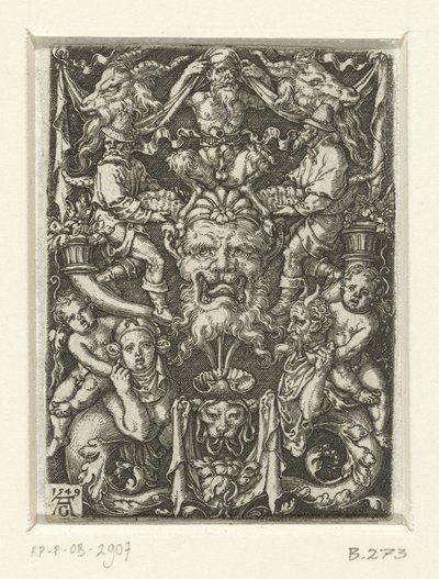 Dekoracja powierzchni z groteskami autorstwa Heinrich Aldegrever