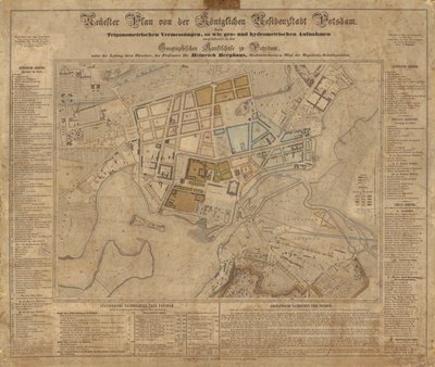 Berghaus Plan of Potsdam autorstwa Heinrich Berghaus