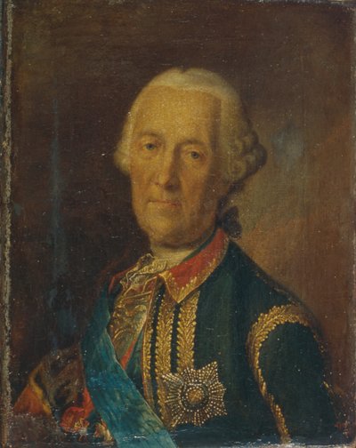 Portret feldmarszałka i polityka hrabiego Burkharda Christopha von Munnicha 1683-1767, 1764 autorstwa Heinrich Buchholz