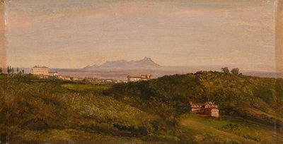 Heinrich Bürkel - Widok na Monte Circeo. Około 1853 r. autorstwa Heinrich Burkel