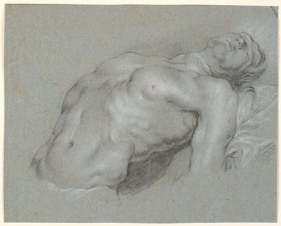 Tułów mocno pochylonego modelu męskiego autorstwa Heinrich Dittmers