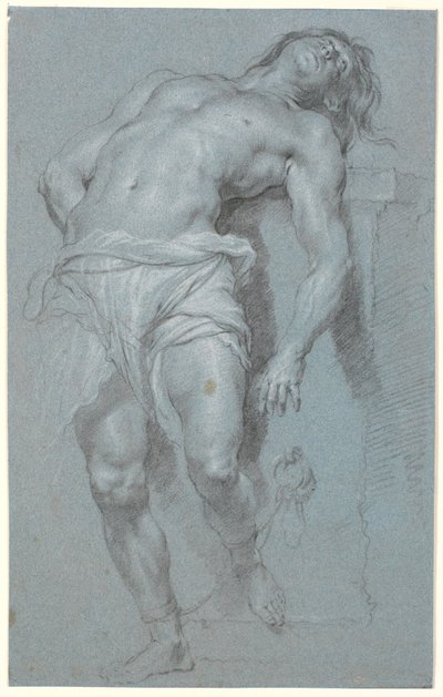 Leżący, stojący model męski, przykuty do ołtarza autorstwa Heinrich Dittmers