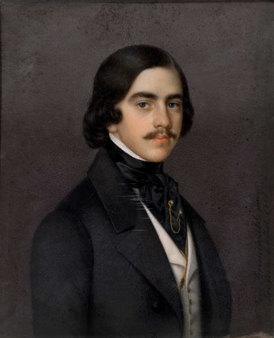 Portret Michaiła Aleksandrowicza Bakunina 1814-1876, 1841. autorstwa Heinrich Ferdinand Grünewald