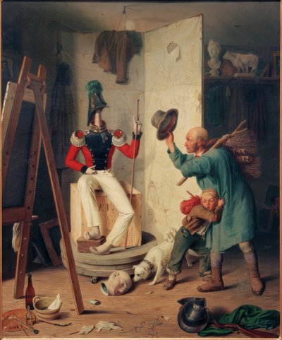 Rolnik w pracowni malarza autorstwa Heinrich Franz Gaudenz von Rustige