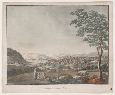 Christiania, z Tøyen autorstwa Heinrich Grosch